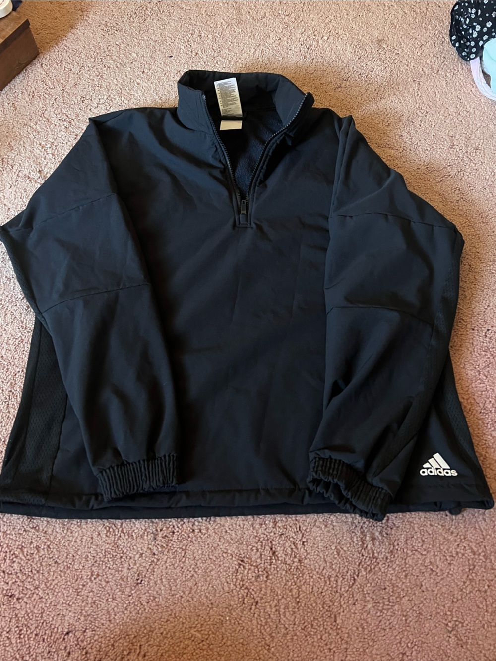 Adidas Black Quarter-Zip Pullover Sweater